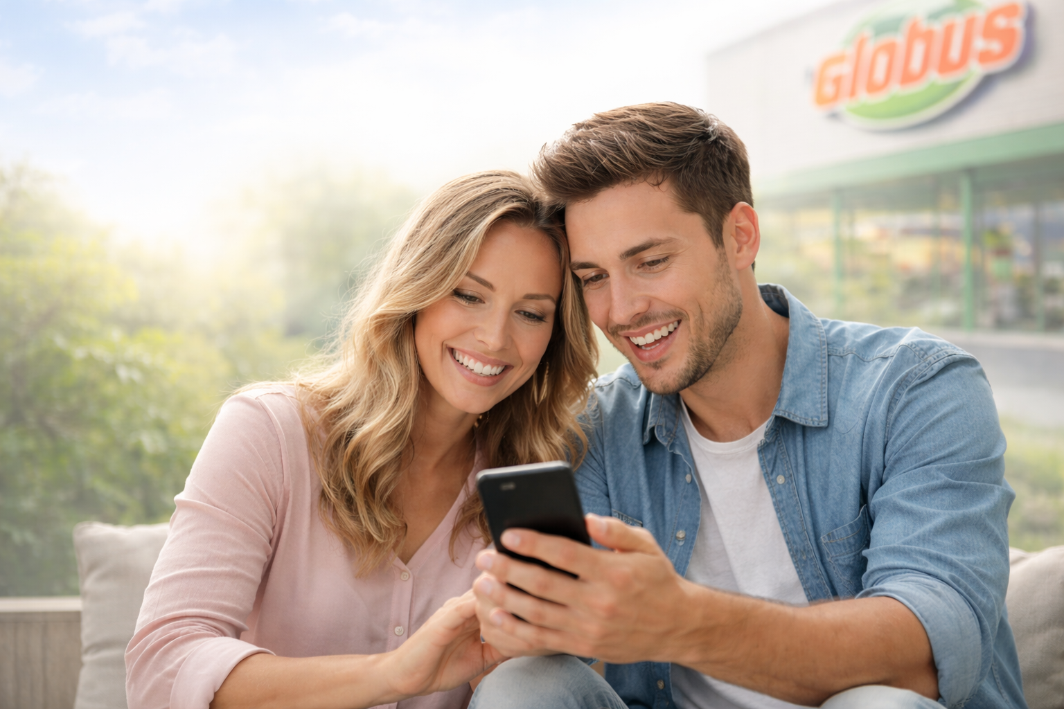 Globus Kunden pruefen VeWaGe Versicherung auf dem Smartphone