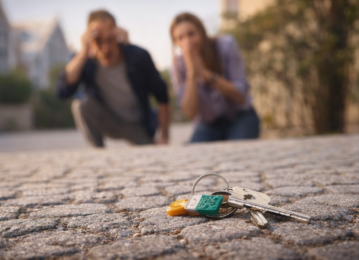 Verlorener Schluessel als Alltagsszenario